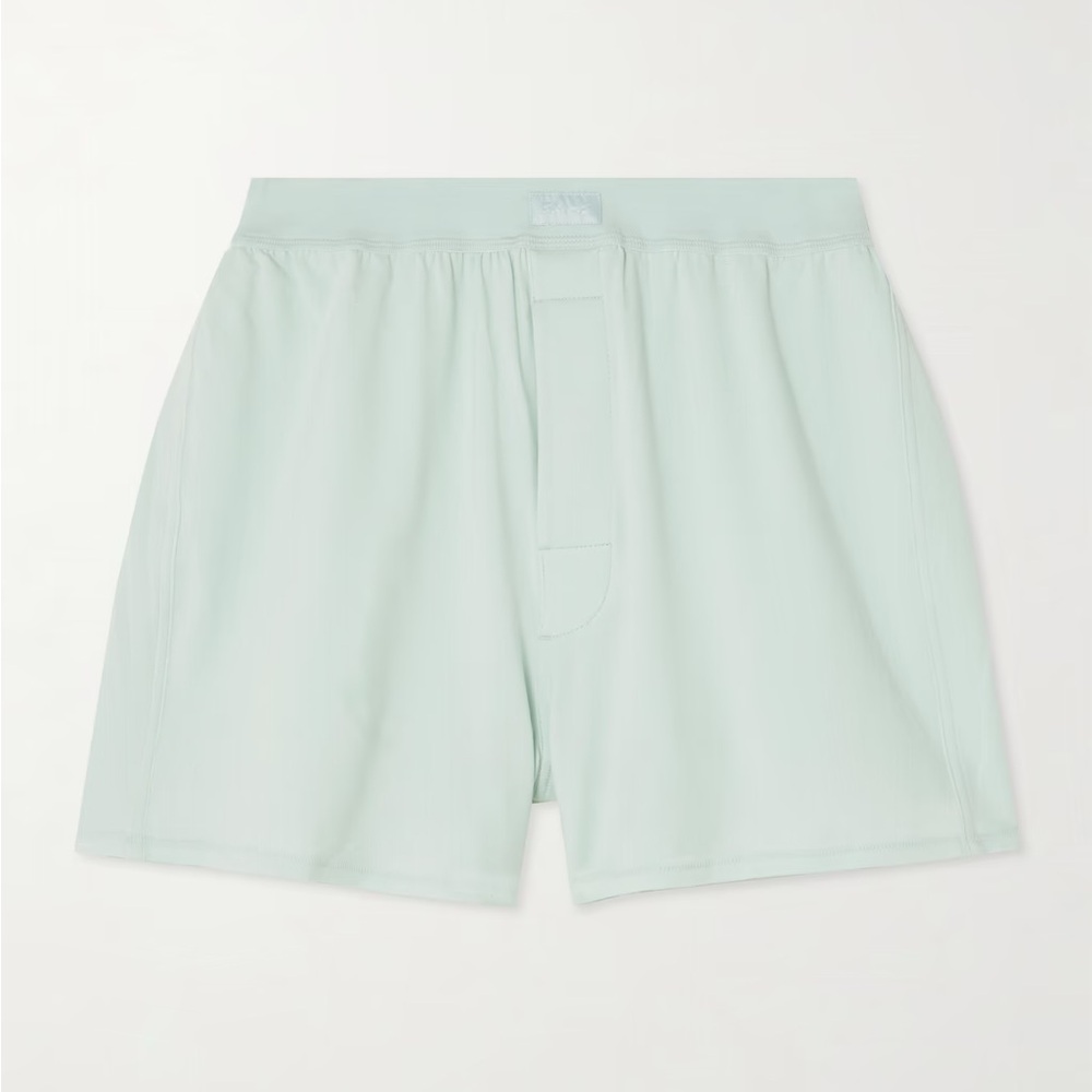 SKIMS Light Blue Pajama Boxer Shorts